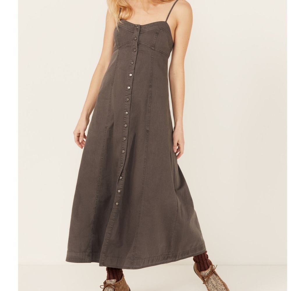NWT Free People Just Jill Maxi Dress in Grey